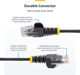 StarTech.com 6 in CAT6 Cable - Slim CAT6 Patch Cord - Black Snagless R