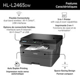 Brother HL-L2465DW Compact Monochrome Laser Printer