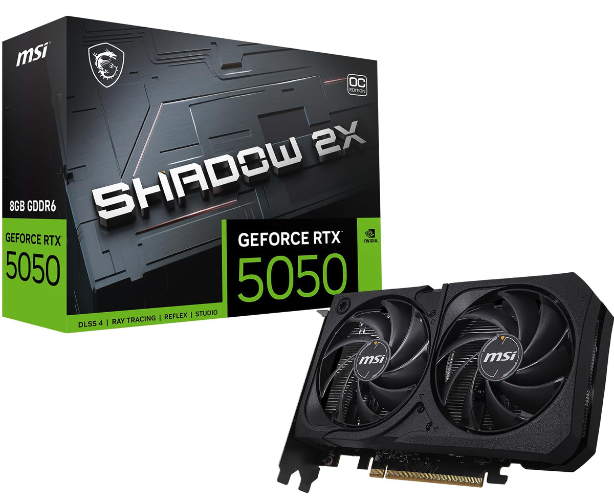 MSI Gaming RTX 5050 8G Shadow 2X OC Graphics Card (8GB GDDR6,128-bit,