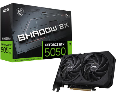 MSI Gaming RTX 5050 8G Shadow 2X OC Graphics Card (8GB GDDR6,128-bit,