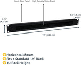 StarTech.com 1U High-density Brush Strip Cable Management Panel, Sturd