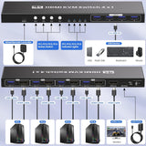 4-PORT KVM SWITCH W/ DUAL VGA - USB 2.0