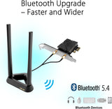 ASUS PCE-BE92BT WiFi 7 PCI-E Adapter with 2 External Antennas. Support