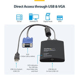StarTech.com NOTECONS02 KVM Console to Laptop USB 2.0 Portable Crash C