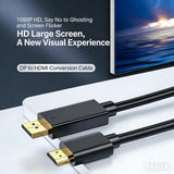 Câble DisplayPort vers HDMI 4K, 6pi Adaptateur DP vers HDMI Mâle Vidéo UHD 4K@