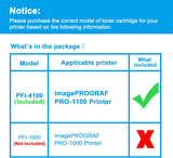 LCL Compatible Ink Cartridge Pigment Replacement for Canon PFI-4100 M