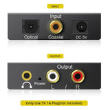 PROZOR 192KHz Digital to Analog Audio Converter DAC Digital Optical to