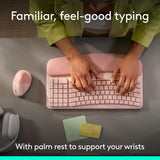 Logitech Wave Keys & Lift Combo - Ergonomic Wireless Keyboard, Rose
