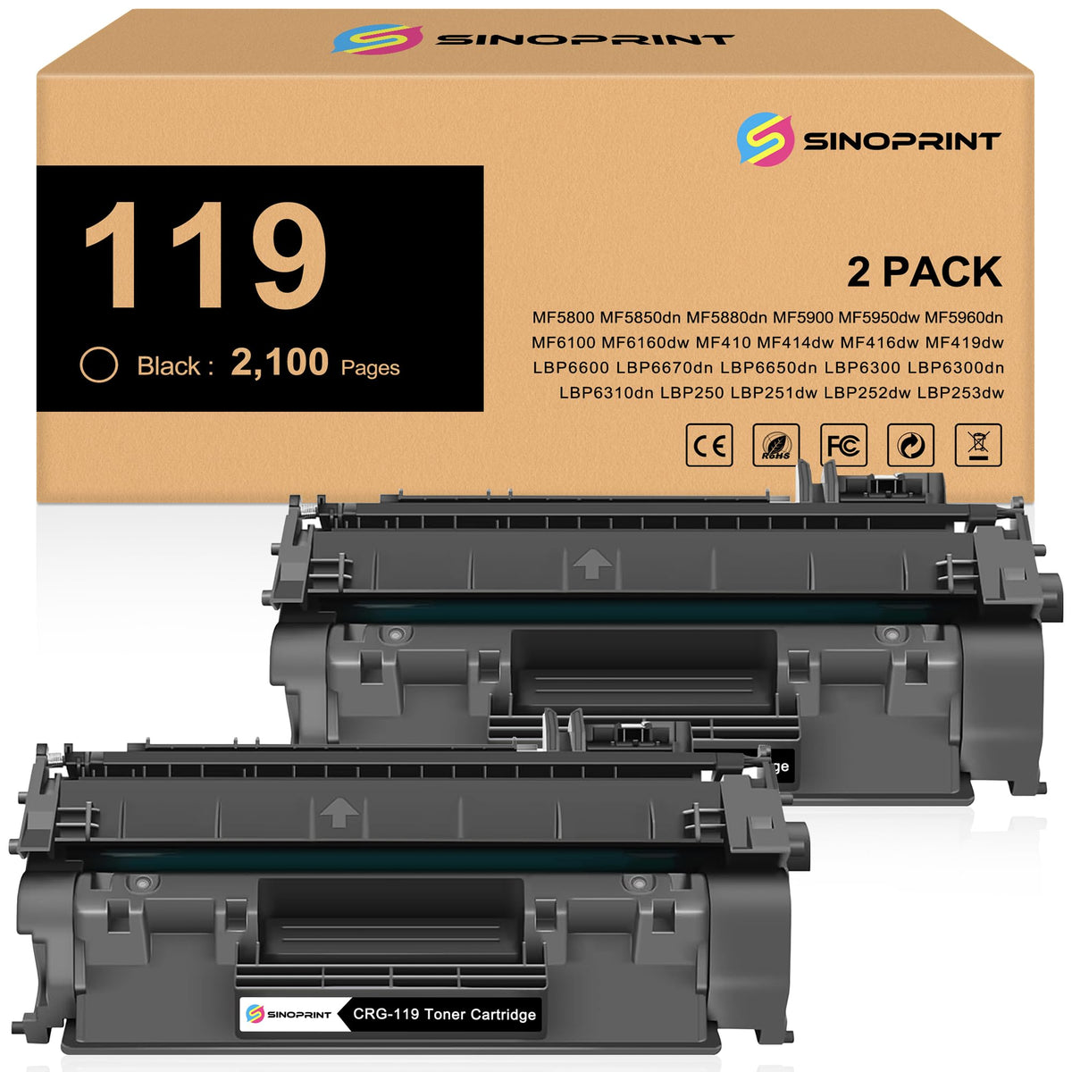 119 II Toner Cartridge Replacement Compatible for Canon 119II 3480B001