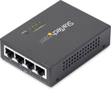 StarTech.com 4 Port Gigabit Midspan - PoE+ Injector - 802.3at and 802.