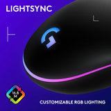 Logitech G203 Wired Gaming Mouse, 8,000 DPI, Rainbow Optical Effect LI