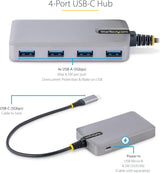 StarTech.com 4-Port USB-C Hub - 5Gbps - Bus Powered - USB C to 4X USB-