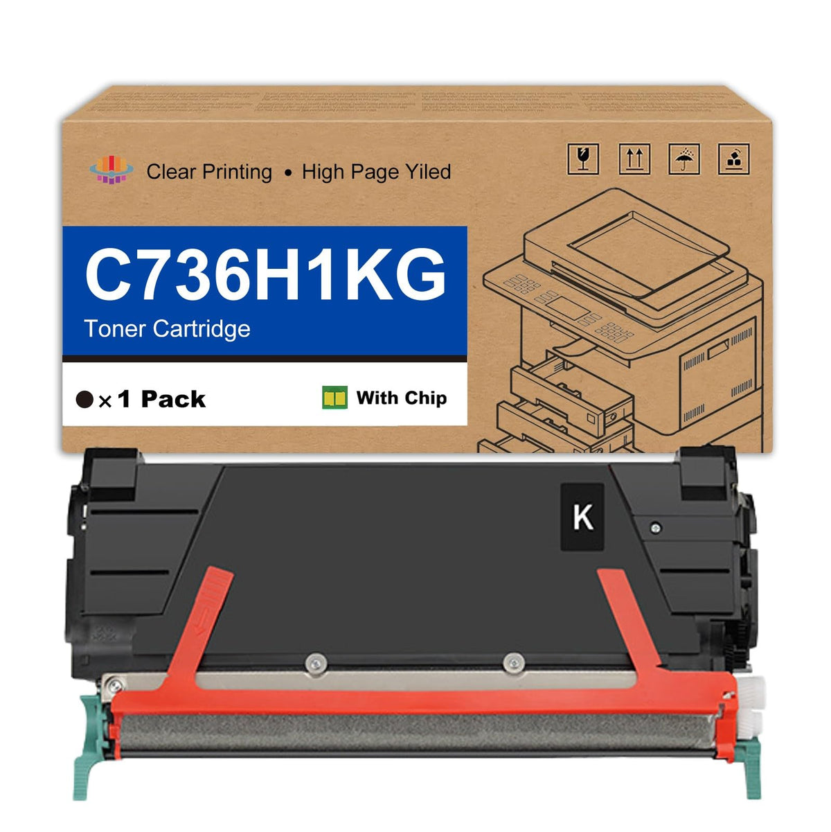 LEXMARK C/X736 X738 BLACK RETURN PROGRAM 12K TONER CARTRIDGE