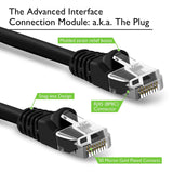 50 FT BLACK CAT5E SNAGLESS PATCH CABLE