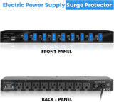 6OUT Surge Protector Power Strip 15FT Cord 790J Black