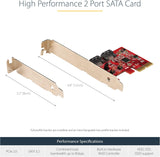 StarTech.com 2 Port PCIe SATA Expansion Card - 6Gbps - Full/Low Profil
