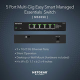 Switch Ethernet Multi-Gigabit Plus 5 ports administrable NETGEAR (MS305E) - Géré w