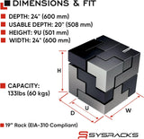 StarTech Rack Serveur Mural 9U à Cadre Ouvert pour Panneaux de Brassage, Commutateurs, Équipements de Données - Rack Informatique/Réseau 2 Montants Robuste Supporte Jusqu'à 80 kg