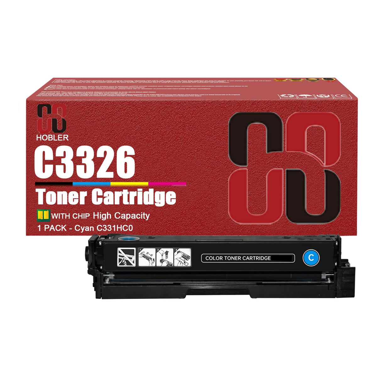 C3326 MC3326 Toner Cartridge Compatible for Lexmark C331HC0 Cyan Toner