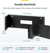 StarTech.com 4U Hinged Wall Mount Patch Panel Bracket - 6 inch Deep -