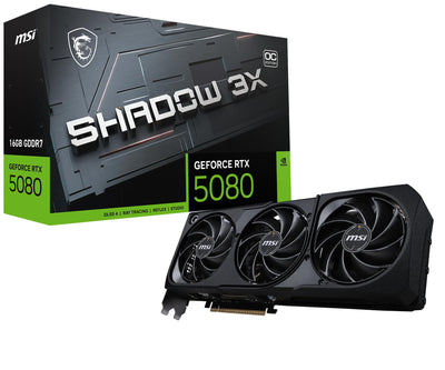 MSI Gaming RTX 5080 16G Shadow 3X OC Graphics Card (16GB GDDR7, 256-bi