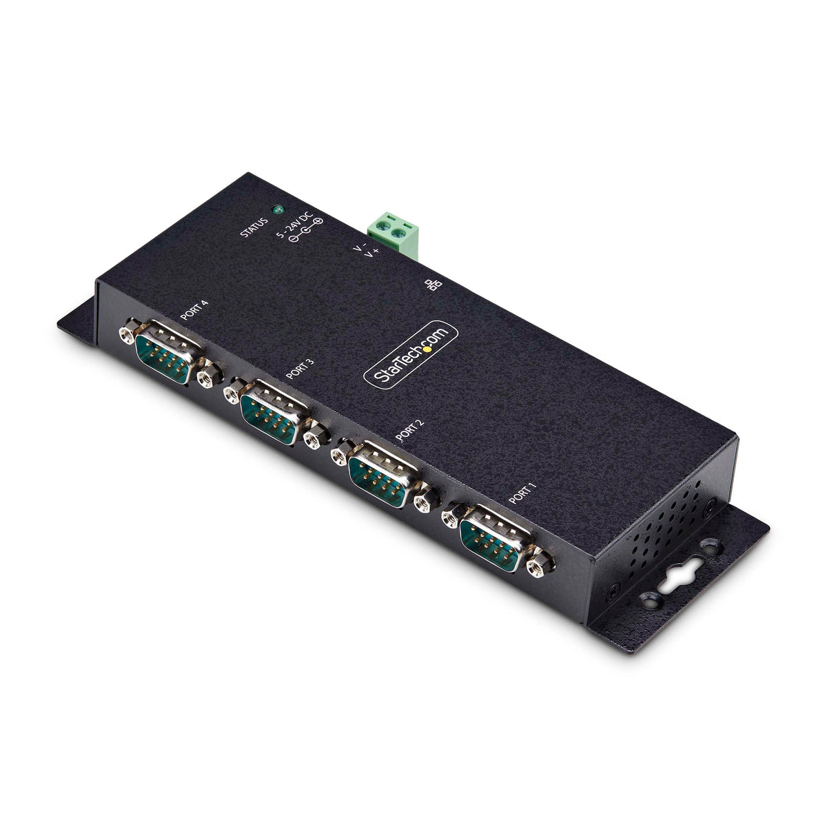Adaptateur série 4 ports StarTech vers Ethernet, serveur de périphériques série IP pour périphériques RS232, montable au mur/sur rail DIN, boîtier métallique, RJ45 LAN vers série DB9