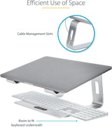StarTech.com Laptop Stand for Desk, Supports 5kg/11lb, Aluminum, Silve