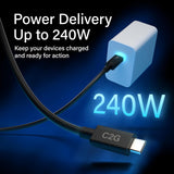 C2G 1M Thunderbolt 5 USB-C Active Cable. 80 to 120Gbps Data Transfer