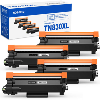 [4 Noir] Cartouche de toner TN830XL noir compatible remplacement pour TN8