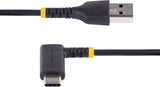 StarTech.com 3ft (1m) USB A to C Charging Cable Right Angle - Heavy Du