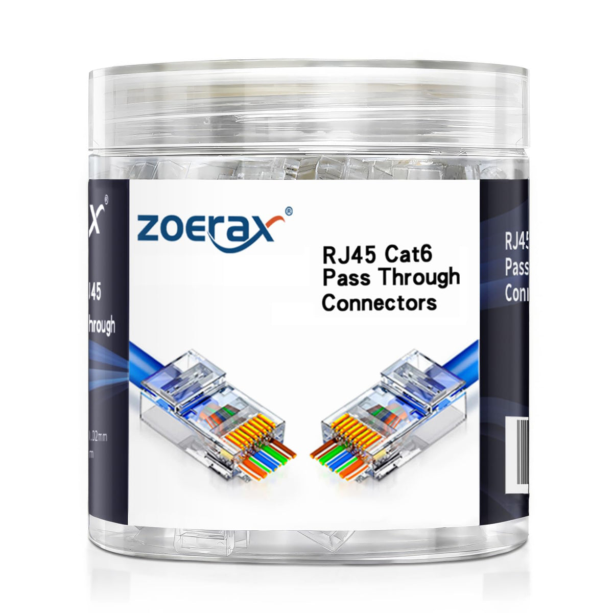 Connecteurs RJ45 Cat6 passe-fil 100-Pack Connecteur de sertissage Ethernet RJ