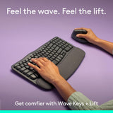 Logitech Wave Keys & Lift Vertical Mouse - Ergonomic Wireless Keyboard
