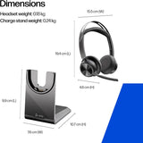 Poly Voyager Focus 2 USB-C-C Headset USB-C/A Adapter Charging Stand (A