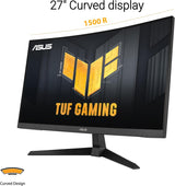ASUS TUF Gaming 27” 1440P Curved HDR Gaming Monitor (VG27WQ3B) - QHD (