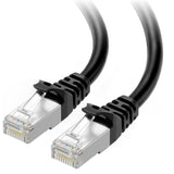 Câble Ethernet CAT6a rose de 1,5 m, RJ45 sans accroc, 10G, 100W PoE, S/FTP, LSZH, cuivre nu pur 27AWG, 500MHz, cordon de brassage réseau blindé