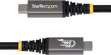 Câble USB4 StarTech de 45 cm (1,5 pi), 80 Gbit/s, certifié USB-IF, 240 W PD, 8K 120 Hz/4K 240 Hz DP2.1 DP80, compatible Thunderbolt 4 – USB-C noir