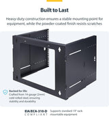 StarTech.com Rack mural 2 montants 8U, profondeur ajustable jusqu'à 40,6 cm