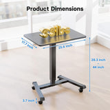 ViewSonic Electric Height Adjustable Mobile Cart with Smooth Motorized LIFT, Laptop Tray, Black.