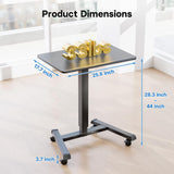 ViewSonic Electric Height Adjustable Mobile Cart with Smooth Motorized LIFT, Laptop Tray, Black.