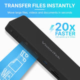 VisionTek VT8100DL Universal Quad Monitor Docking Station USB-C