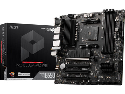 MSI PRO B550M-VC WiFi ProSeries Motherboard (AMD AM4, DDR4, PCIe 4.0,
