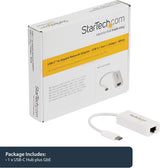 Adaptateur USB-C vers Ethernet Gigabit StarTech.com US1GC30W – Blanc – Thun