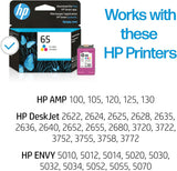 Cartouche d'encre trois couleurs originale HP 65, compatible avec HP AMP 100 HP Desk