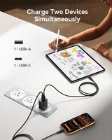 StarTech 30W USB-C Wall Charger, Portable GAN Charger with USB Power Delivery Fast Charging, GAN 5V/9V/15/20V PD, USB-C Charger, Black