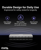 Plugable 6 Port USB C Charging Station, Up to 100W Charger for Multipl