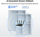 ASUS RT-BE55 Dual-Band WiFi 7 (802.11be) Smart AiMesh Extendable Route