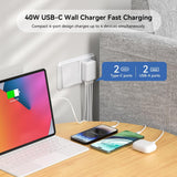 4PORT USB Travel Wall Charger 34W/6.8A 110V/220V White