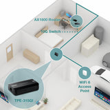TRENDnet Injecteur PoE+ 10G, TPE-315GI, Convertit un port non PoE en PoE+