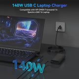 140W USB C Charger Compatible with HP ZBook Ultra G1a 14