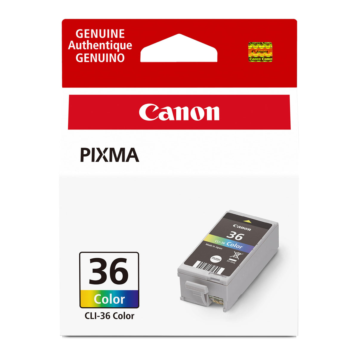 Canon Genuine CLI-36 Colour Ink Cartridge, Compatible with PIXMA iP100